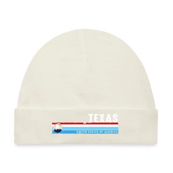 Texas Lone Star State Est 1845 Vintage Klassiker - Baby Premium Organic Mütze - Naturweiß - Vorne