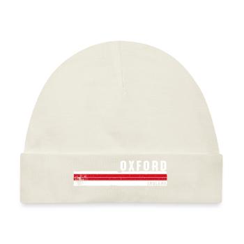 Oxford England Vintage Design - Baby Premium Organic Mütze - Naturweiß - Vorne