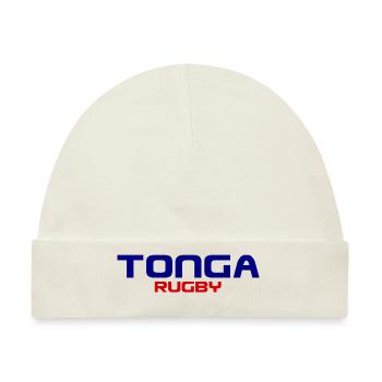 Tonga Rugby Logo - Pacific - Polynesien - Südsee - Baby Premium Organic Mütze - Naturweiß - Vorne