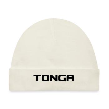 Tonga Logo - Pacific - Polynesien - Südsee - Baby Premium Organic Mütze - Naturweiß - Vorne