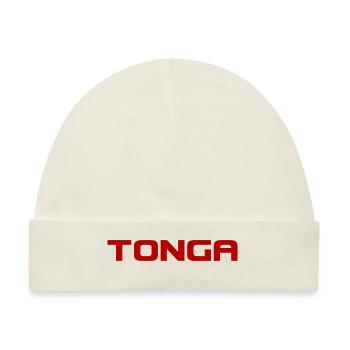 Tonga Logo - Pacific - Polynesien - Südsee - Baby Premium Organic Mütze - Naturweiß - Vorne