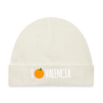 I Love Valencia - Baby Premium Organic Mütze - Naturweiß - Vorne