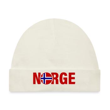Norwegen Flagge Norge - Baby Premium Organic Mütze - Naturweiß - Vorne