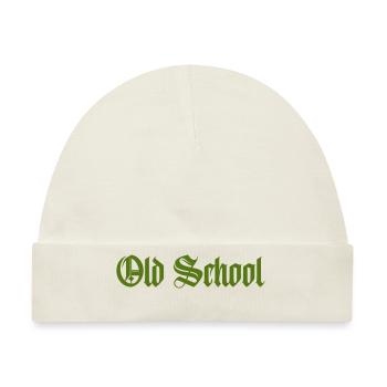 old school - Baby Premium Organic Mütze - Naturweiß - Vorne