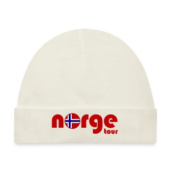 Norwegen Tour Norge - Baby Premium Organic Mütze - Naturweiß - Vorne