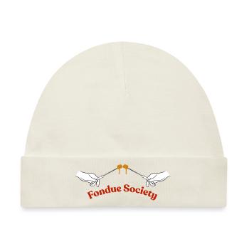 Fondue Society - Baby Premium Organic Mütze - Naturweiß - Vorne