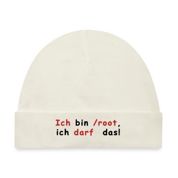 Root Linux - Baby Premium Organic Mütze - Naturweiß - Vorne