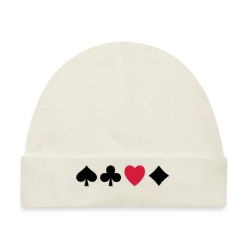 Poker Liebe - Baby Premium Organic Mütze - Naturweiß - Vorne