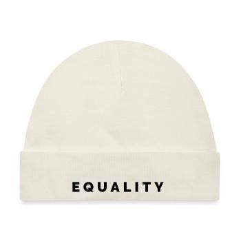 THE FASHION TEE - EQUALITY BLACK - Baby Premium Organic Mütze - Naturweiß - Vorne