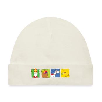 Sinterklaas 4 in einer Reihe - Baby Premium Organic Mütze - Naturweiß - Vorne