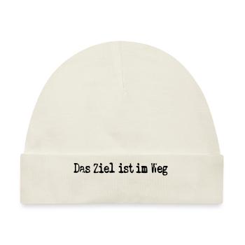 das ziel ist im weg - Baby Premium Organic Mütze - Naturweiß - Vorne