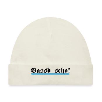 Bassd scho, 2fb - Baby Premium Organic Mütze - Naturweiß - Vorne