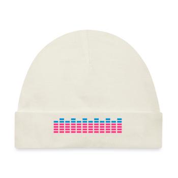 dj sound equalizer audio - Baby Premium Organic Mütze - Naturweiß - Vorne