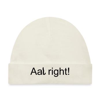 Aal right - Baby Premium Organic Mütze - Naturweiß - Vorne