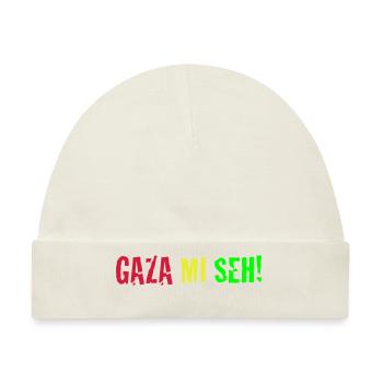 Gaza Mi Seh! - Baby Premium Organic Mütze - Naturweiß - Vorne
