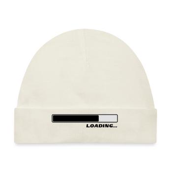 Loading Laden Ladebalken 2c - Baby Premium Organic Mütze - Naturweiß - Vorne