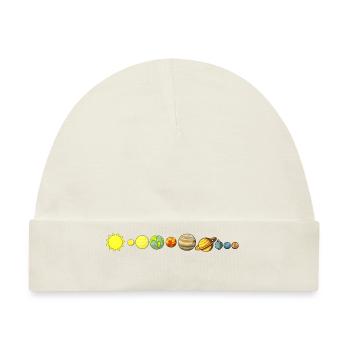 Sonnensystem - Baby Premium Organic Mütze - Naturweiß - Vorne