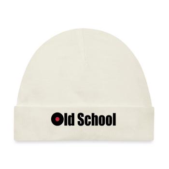 old school - Baby Premium Organic Mütze - Naturweiß - Vorne