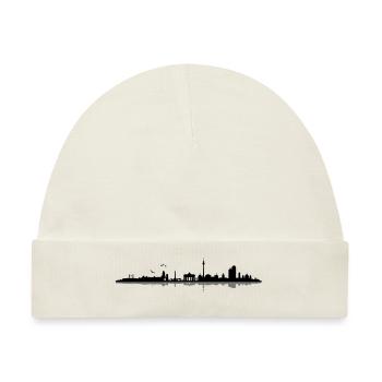 Berlin Skyline - Baby Premium Organic Mütze - Naturweiß - Vorne