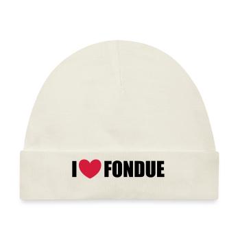 Fondue - Baby Premium Organic Mütze - Naturweiß - Vorne