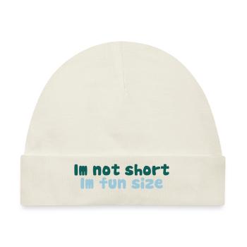 Im not short, im fun size - Baby Premium Organic Mütze - Naturweiß - Vorne