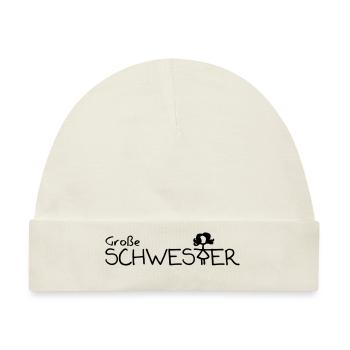 Große Schwester - Baby Premium Organic Mütze - Naturweiß - Vorne