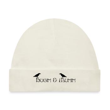 Hugin & Munin (Odins Raben) - Baby Premium Organic Mütze - Naturweiß - Vorne