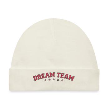 Text Bogen Design Freunde Pärchen Paar Dream Team - Baby Premium Organic Mütze - Naturweiß - Vorne