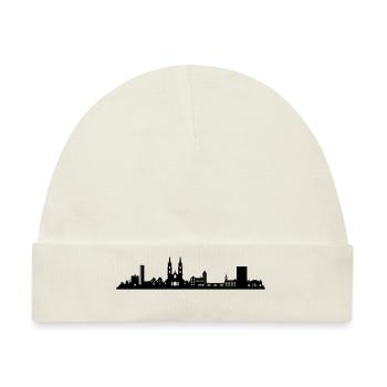 Skyline Basel - Baby Premium Organic Mütze - Naturweiß - Vorne
