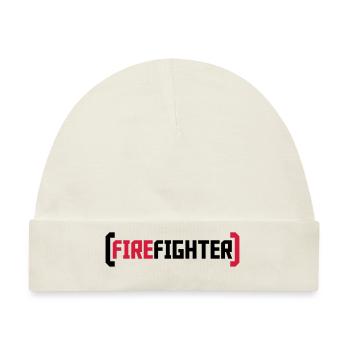 Firefighter Logo - Baby Premium Organic Mütze - Naturweiß - Vorne