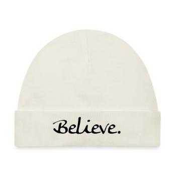 believe - Baby Premium Organic Mütze - Naturweiß - Vorne