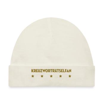 Kreuzworträtselfan Kreuzworträtsel Crosswords - Baby Premium Organic Mütze - Naturweiß - Vorne