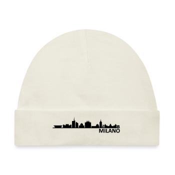 MAILAND Milano Italien Skyline Stadt - Baby Premium Organic Mütze - Naturweiß - Vorne