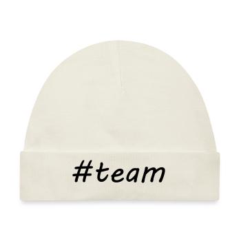 #team - Baby Premium Organic Mütze - Naturweiß - Vorne