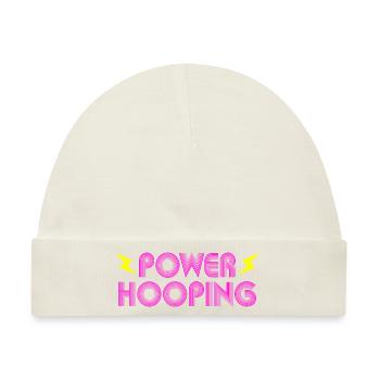 POWER HOOPING HULAHOOP HULERN HULLERN DAMEN KINDER - Baby Premium Organic Mütze - Naturweiß - Vorne