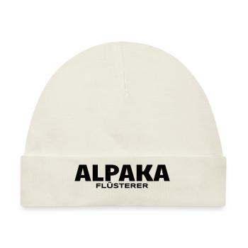 alpaka flüsterer - Baby Premium Organic Mütze - Naturweiß - Vorne