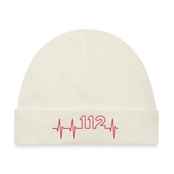 EKG und 112 - Baby Premium Organic Mütze - Naturweiß - Vorne
