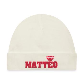 Geschenkidee Matteo - Baby Premium Organic Mütze - Naturweiß - Vorne