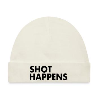Shot happens - Baby Premium Organic Mütze - Naturweiß - Vorne