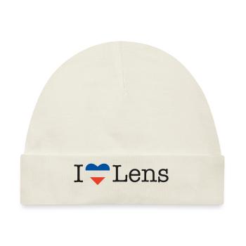 I love Lens - Baby Premium Organic Mütze - Naturweiß - Vorne