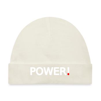 Power - Baby Premium Organic Mütze - Naturweiß - Vorne