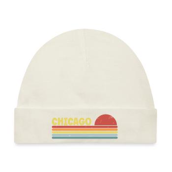 Chicago 70er Jahre Hippie - Baby Premium Organic Mütze - Naturweiß - Vorne