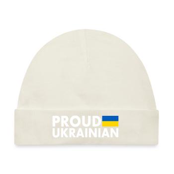 Proud ukrainian - Baby Premium Organic Mütze - Naturweiß - Vorne