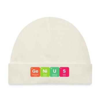 Genius Periodensystem Element - Baby Premium Organic Mütze - Naturweiß - Vorne