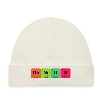 Genius Periodensystem Element - Baby Premium Organic Mütze - Naturweiß - Vorne