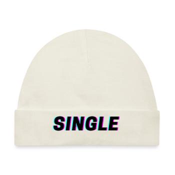 Single - Shirt für alle Singles - Baby Premium Organic Mütze - Naturweiß - Vorne