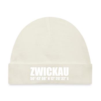 Zwickau Koordinaten - Baby Premium Organic Mütze - Naturweiß - Vorne