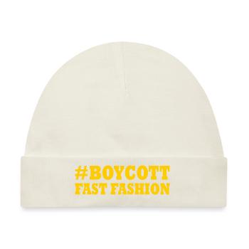 Boycott fast fashion - Baby Premium Organic Mütze - Naturweiß - Vorne