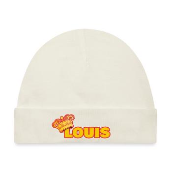 Krone für Louis - Baby Premium Organic Mütze - Naturweiß - Vorne