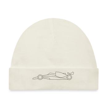 Rennauto - Simples Design - Baby Premium Organic Mütze - Naturweiß - Vorne